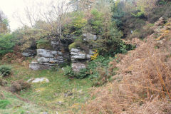
Cwm Cyffin, small quarry next to tramway, October 2010